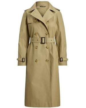 Ralph Lauren Double-Breasted Belted Trench Coat - Natural
