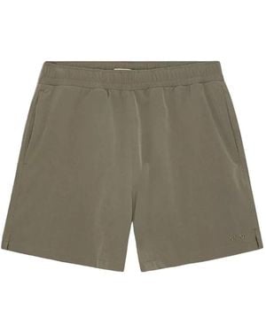 NN07 Holiday Logo-Detail Swim Shorts - Green