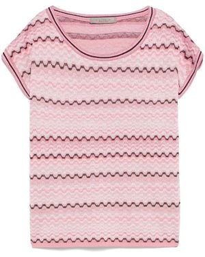 D.exterior Patterned-Jacquard Top - Pink