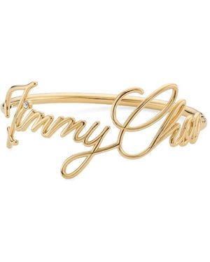 Jimmy Choo Logo Script ブレスレット - メタリック