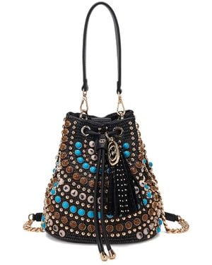 La Carrie Andromeda Beaded Bucket Bag - White