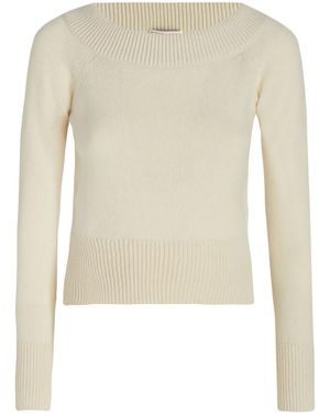 McQueen Schulterfreier Pullover - Weiß