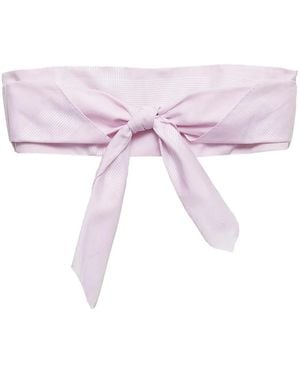 Prada Checked Cotton Bandeau Top - Pink
