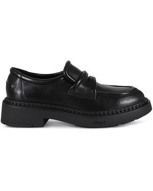 Ash Penny Loafers Leather Flats - Black