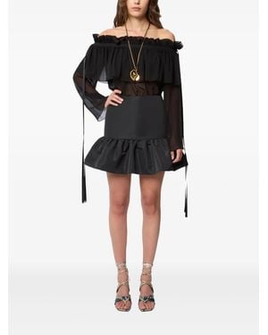 Nina Ricci Peplum Mini Fitted Skirt - Black