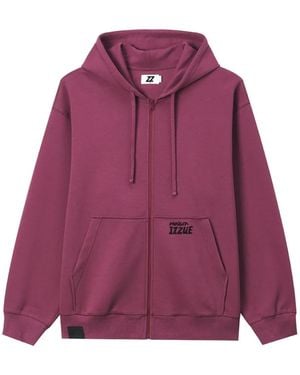 Izzue Kapuzenjacke Mit Slogan-Print - Lila