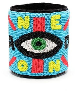 Walter Van Beirendonck Bracelet Serti De Perles - Bleu