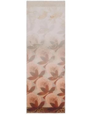 Pierre Louis Mascia Floral -print scarf - Neutro