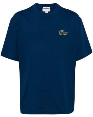 Lacoste Logo-Appliqué T-Shirt - Blue