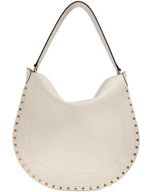Isabel Marant Oskan Studded Shoulder Bag - White
