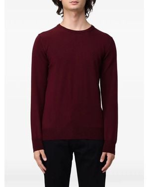 Brooksfield Crew-Neck Wool Jumper - Red