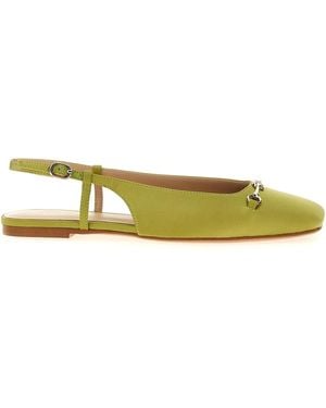 Twinset Square-Toe Ballerina Shoes - Green
