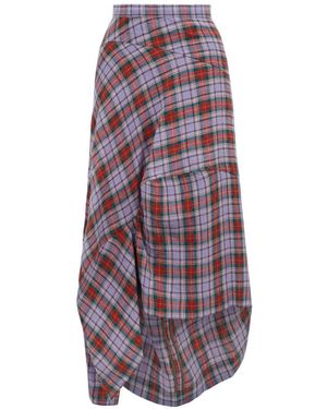 Vivienne Westwood Tartan-Pattern Skirt - Purple