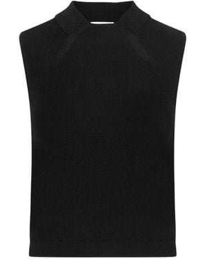 Stel Top De Canalé Con Cuello Alzado - Negro