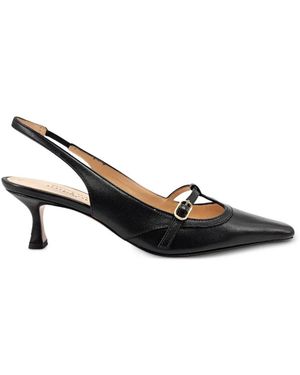 Madison Maison Penny Buckle Slingback Pumps - Black