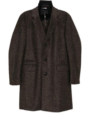 BOSS Cappotto Con Motivo Pied-De-Poule - Nero