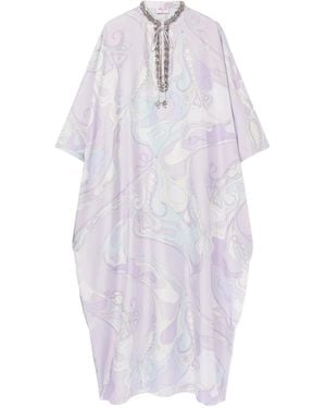 PUCCI Crystal-embellished Kaftan - ホワイト