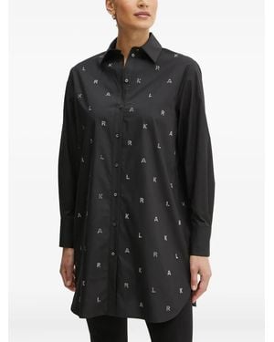 KARL LAGERFELD Organic Cotton Shirt - Black