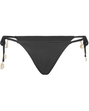Philipp Plein Charm-Detail Bikini Bottoms - Black