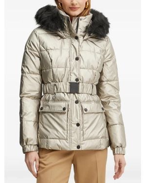 Morgan Hooded Belted Jacket - Natural