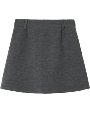 B+ AB A-Line Mini Skirt - Grey