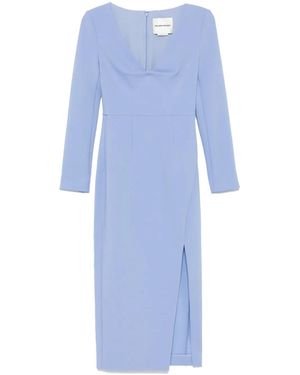 Roland Mouret ロングスリーブ ドレス - ブルー