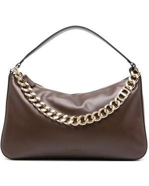Twinset Medium Liliane Chain-Embellished Shoulder Bag - Brown