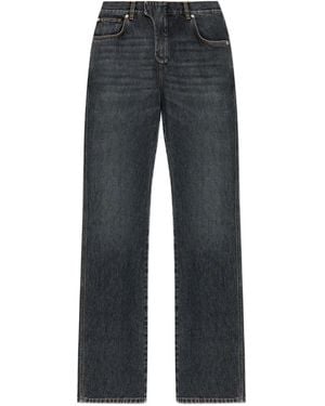 Balmain Logo-Patch Jeans - Blue