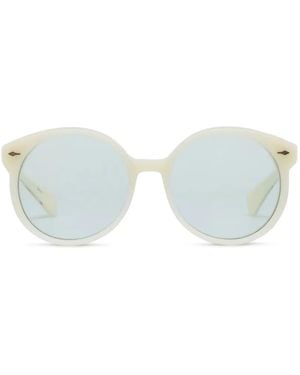 Jacques Marie Mage Lunettes De Soleil Factory À Monture Ronde - White