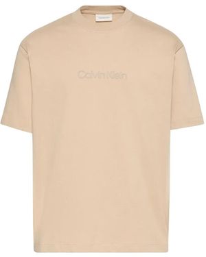 Calvin Klein Logo-Embroidered T-Shirt - White