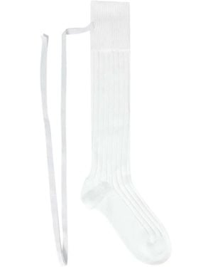 Ann Demeulemeester Jost Ribbed Socks - White