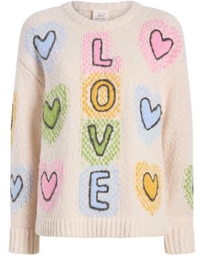 Cinq À Sept Jersey Chunky Heart Love - Rosa