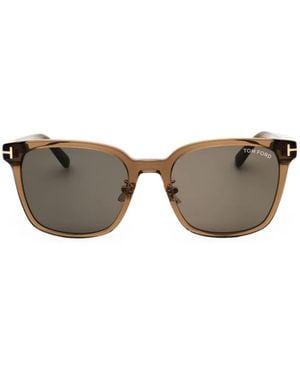 Tom Ford Rectangle-Frame Sunglasses - Gray