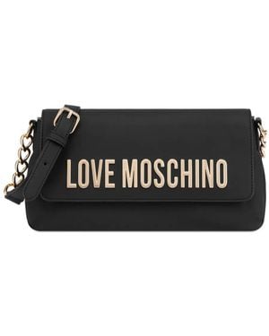 Love Moschino Sac Porté Épaule À Détail De Chaîne - Black