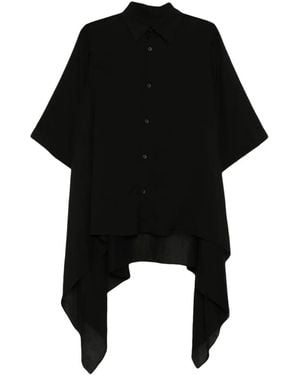 Yohji Yamamoto Asymmetric Draped Shirt - Black