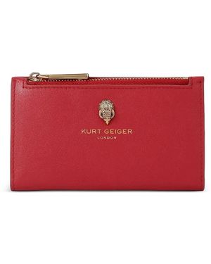 Kurt Geiger Crystal-Embellished Wallet - Red