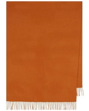 Max Mara Fringed Cashmere Scarf - Orange
