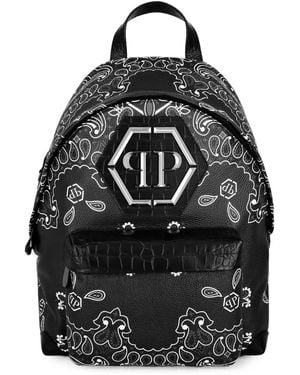 Philipp Plein レザー バックパック - ブラック