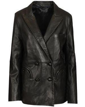 Blazé Milano Everynight Vegas Baby Leather Blazer - Black