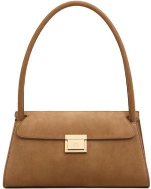 Ami Paris Mini Mimi Leather Shoulder Bag - Brown
