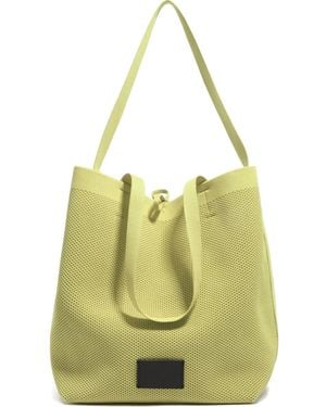 Bimba Y Lola Large Chihuahua Knit-Mesh Tote Bag - Yellow