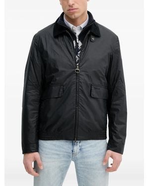 Barbour Newbury Zip-Fastening Corduroy-Collar Jacket - Black