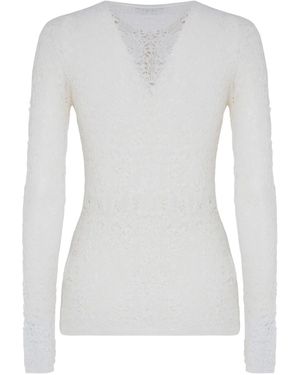 Gabriela Hearst レース クルーネックセーター - ホワイト