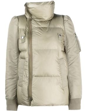 Sacai High-Neck Padded Jacket - Natural