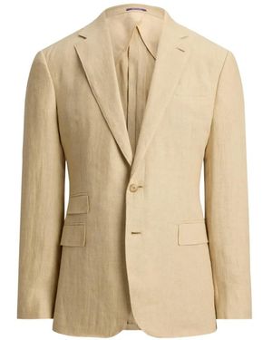 Ralph Lauren Kent Hand-Tailored Linen Suit Jacket - Natural