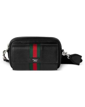 Gucci Mini Web Trademark Messenger Bag - Black