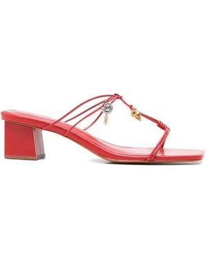 FARM Rio Charm-Detail Strappy Sandals - Pink
