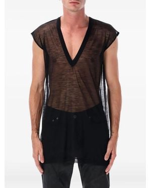 Rick Owens Deep-V Vest - Black