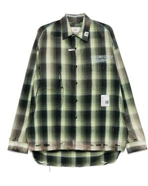 Maison Mihara Yasuhiro Checked Shirt - グリーン