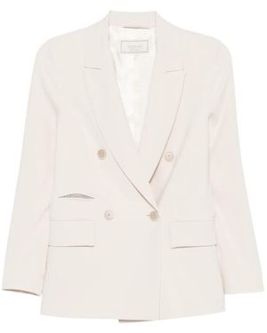 Peserico Double-Breasted Blazer - White